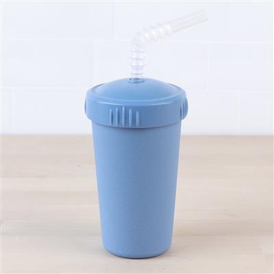 Re-Play - Sippy Cup With Straw in Denim. Recycled kids tableware at Jade and May