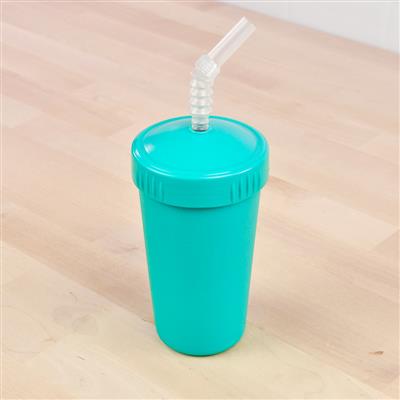 Re-Play Sippy Cup With Straw in Aqua.  Replay Recycled Cups at Jade and May