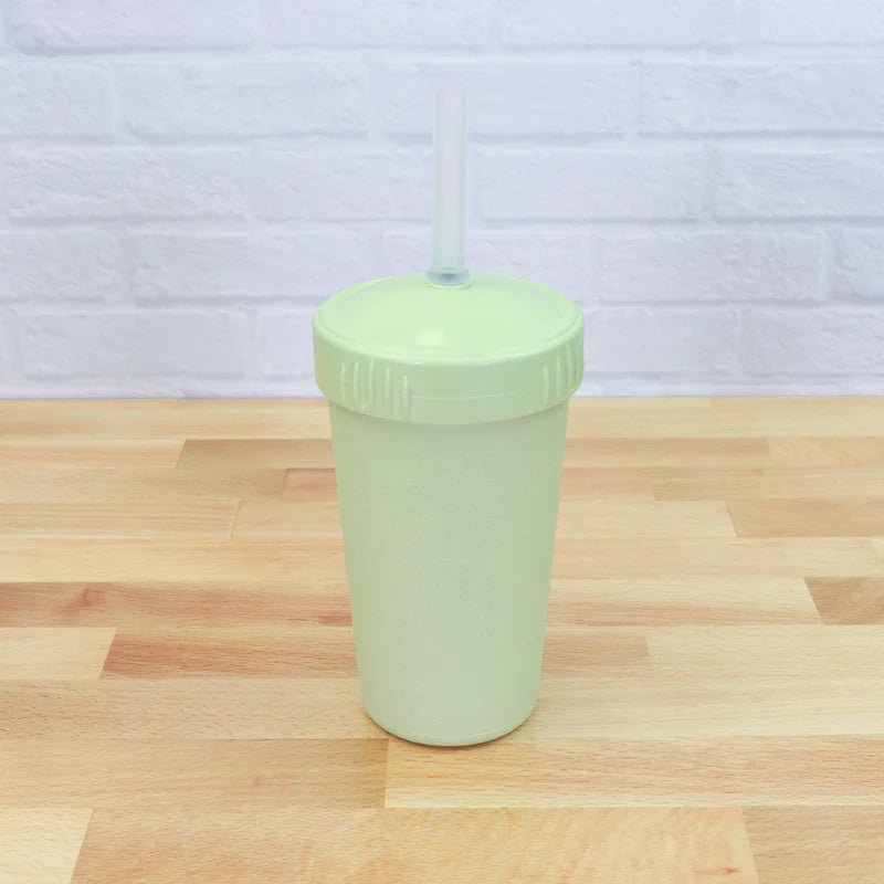 Re-Play Sippy Cup With Straw in mint.  Replay Recycled Kids sippy cups at Jade and May