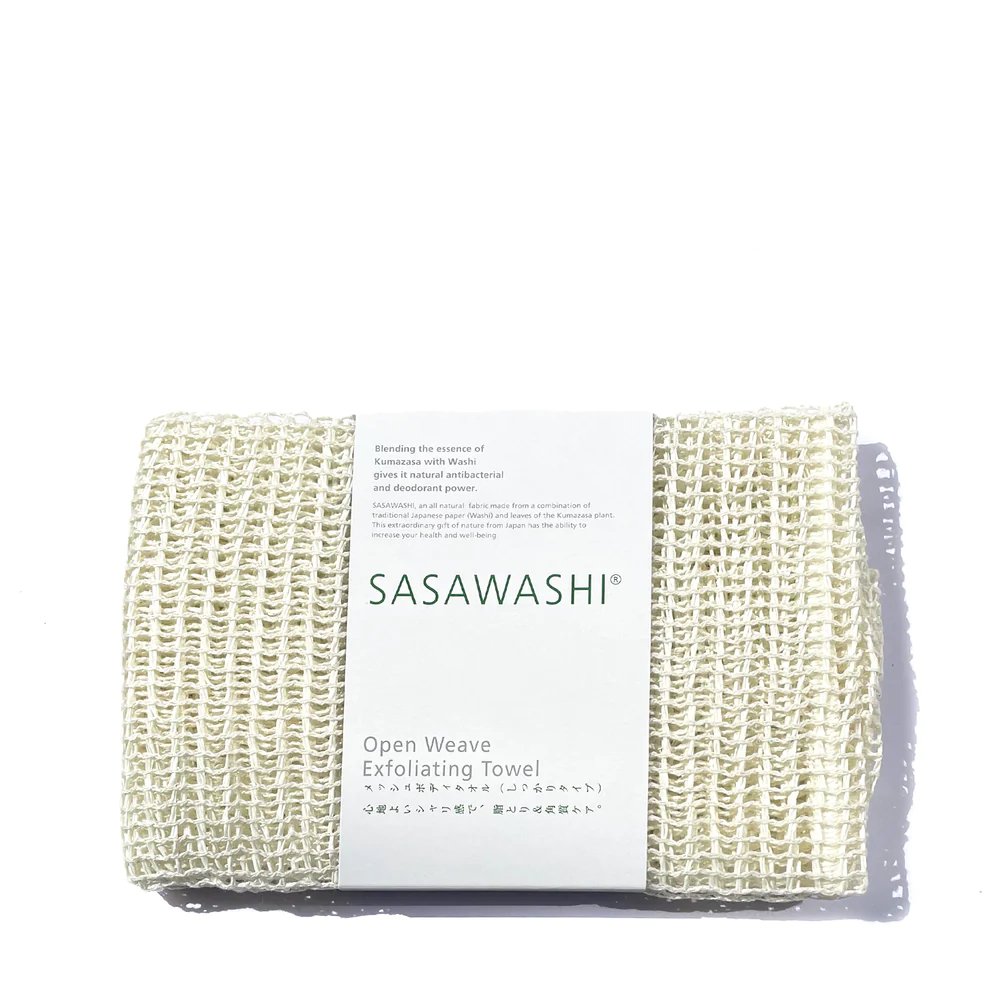 Sasawashi Deep Open Weave Exfoliating Towel-Sasawashi-Bath & Body-Jade and May