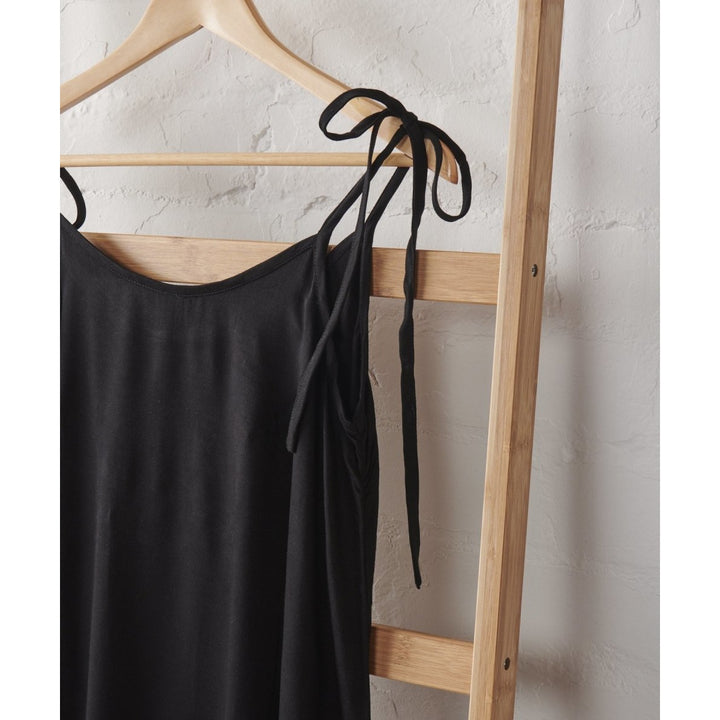 Linen Nightie - Black-Jade and May-Nightie-Jade and May