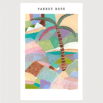 Sue Fantini Art - Parrot Rock Print-Sue Fantini Art-Art-Jade and May