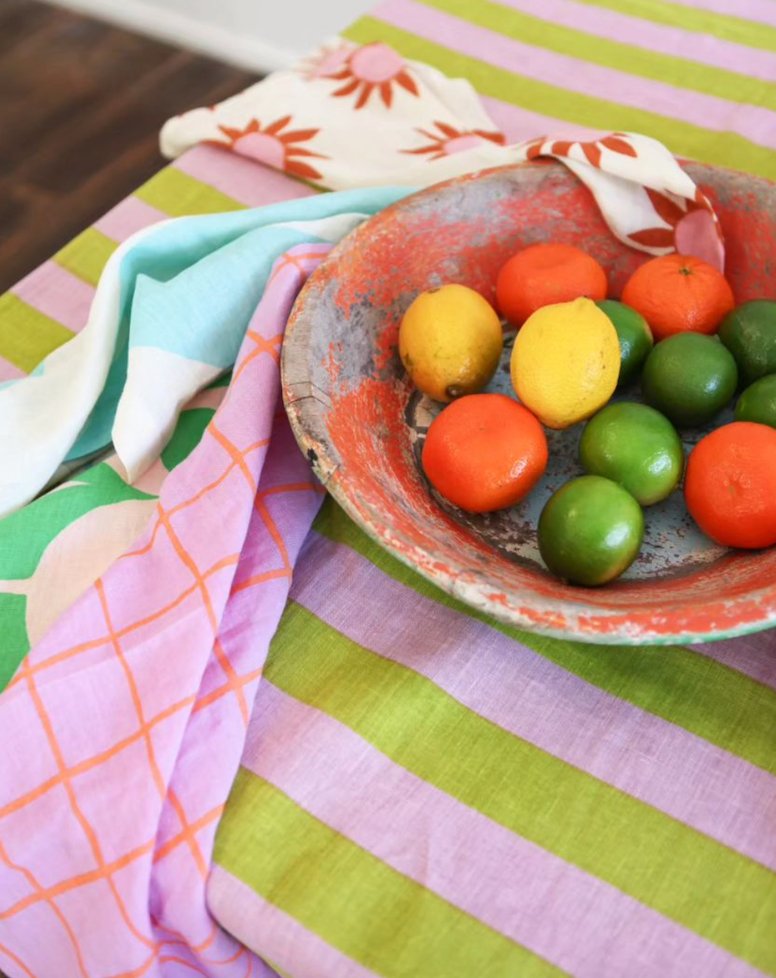 Table Linen - Wobbly Check Linen Napkins | Oak and Ave-Jade and May-Tablecloth-Jade and May