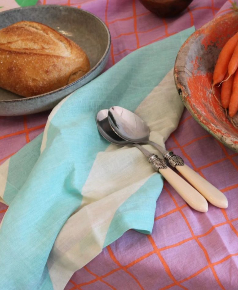 Table Linen - Wobby Check Linen Tablecloth| Oak and Ave-Jade and May-Tablecloth-Jade and May