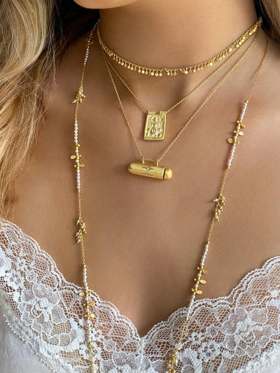 Talisman Gold Necklace by Rubyteva Designs-RubyTeva Designs-Jewellery-Jade and May