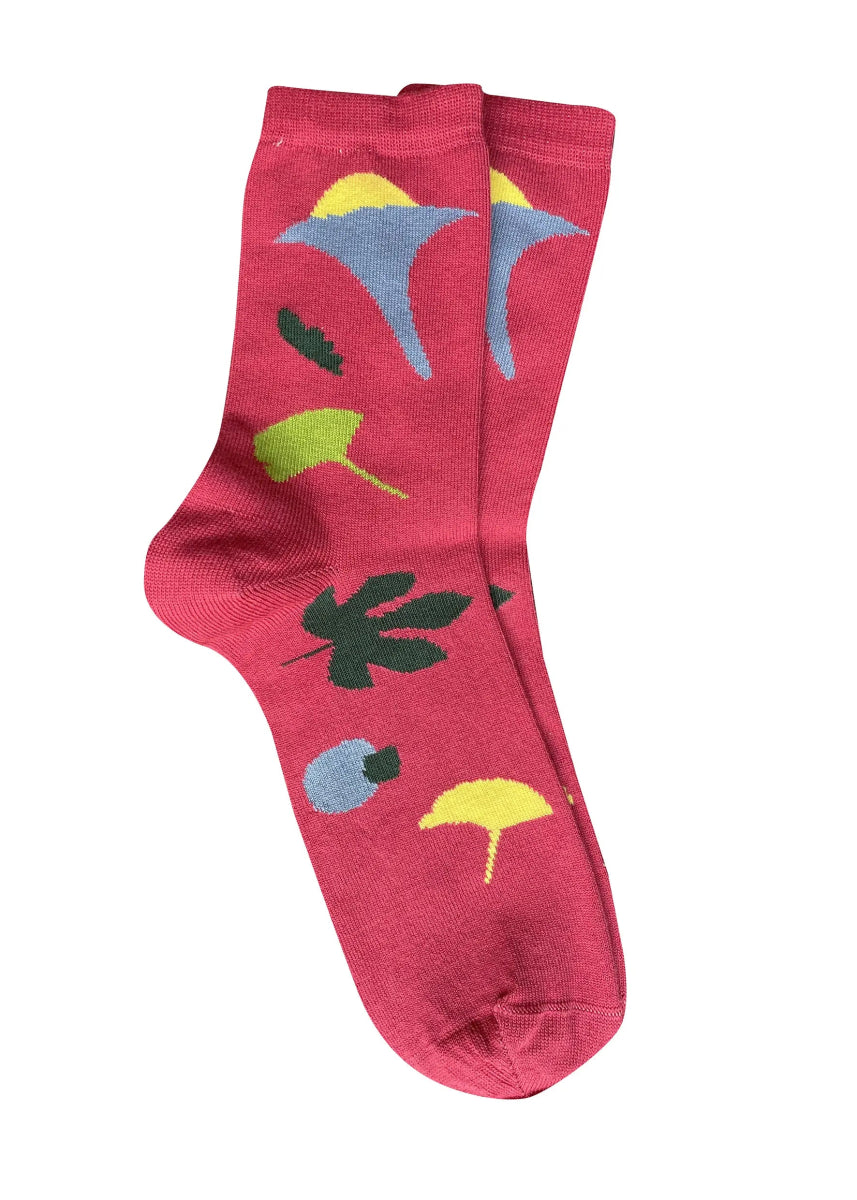 Tightology Cotton Socks - Medley Raspberry-Tightology-Socks-Jade and May