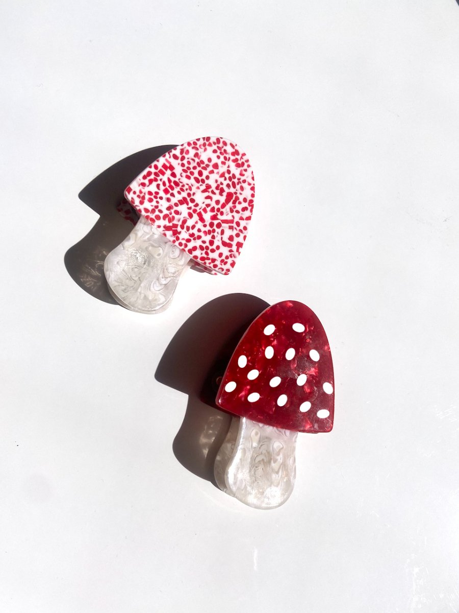 Toadstool MushroomClaw Hair Clip | Eco-Friendly: Red-Solar Eclipse-Hair Accessories-Jade and May