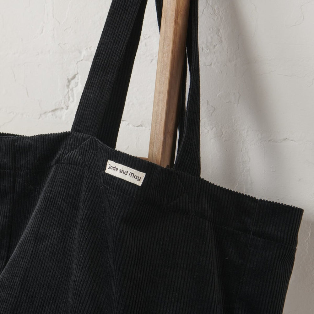 Cord Tote Bag in Black - Cord Tote Bag