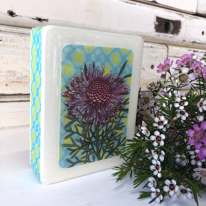 Lost and Found Art Co Woodblock Art - Rose Coneflower - Art